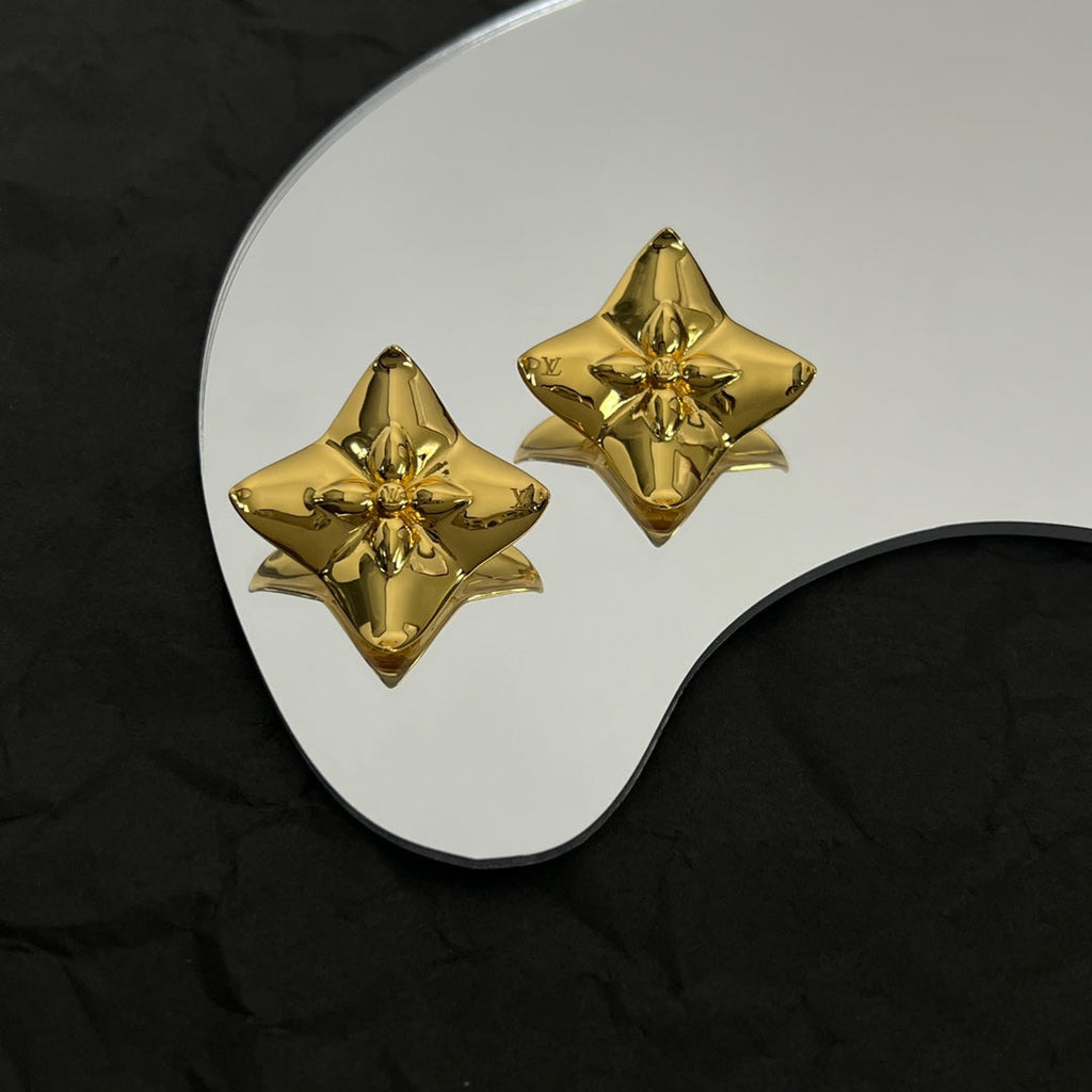 Louis Vuitton Futura 18K Gold Earrings