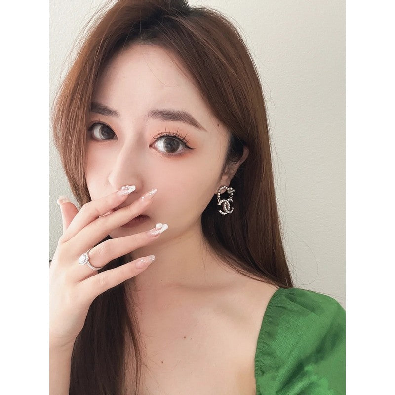 Chanel Diamond 18K Gold Earrings