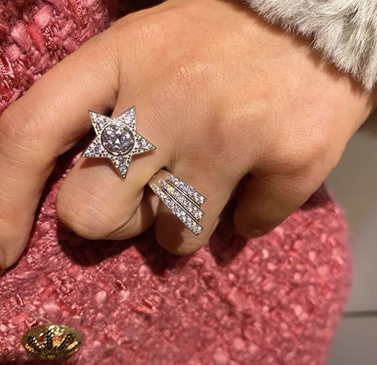 Chanel Comete Diamonds 18K Gold Ring