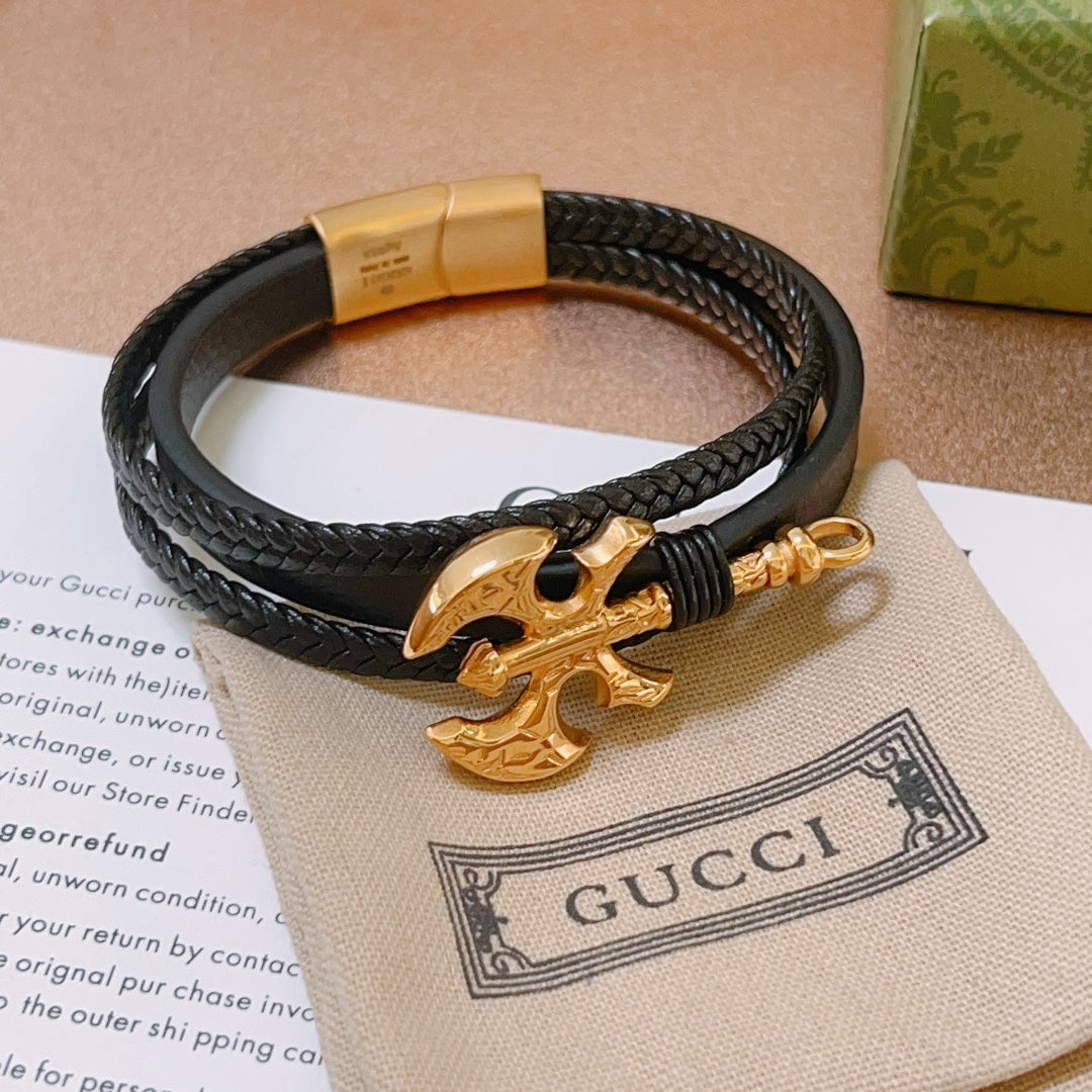 Gucci Double Anger Forrest 18K Gold Bracelet