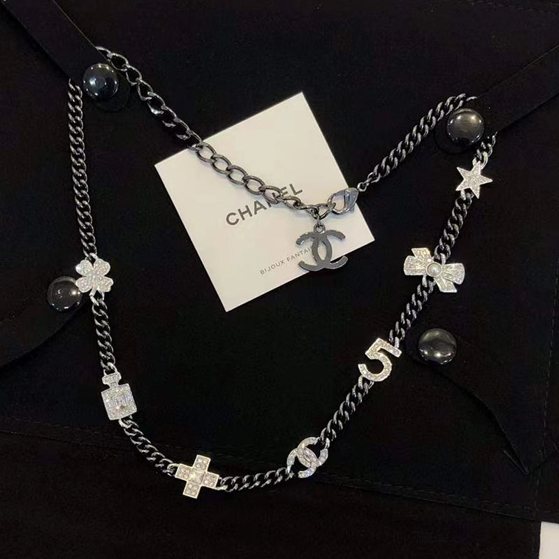 Chanel No.5 Perfume Bottle Pendant 18K Gold Necklace