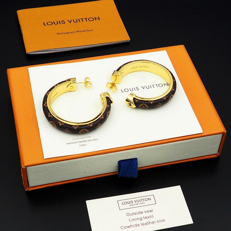 Louis Vuitton Signature 18K Gold Earrings