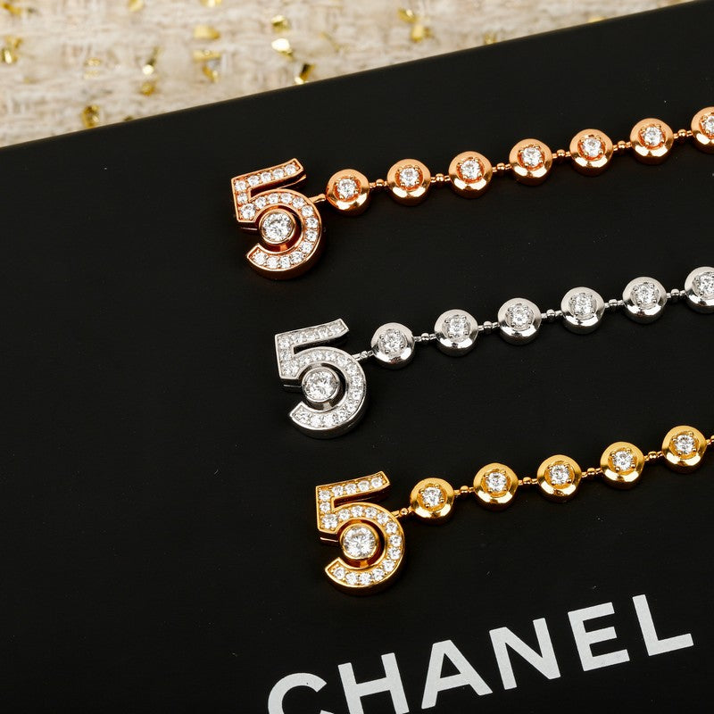 Chanel NO.5 Diamond Gold 18K Gold Bracelet