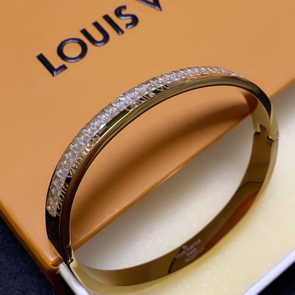Louis Vuitton Crystals 18K Gold Bracelet
