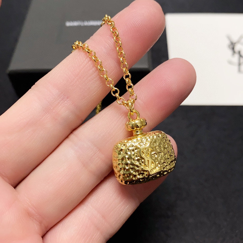 YSL Bag Pendant 18K Gold Necklace