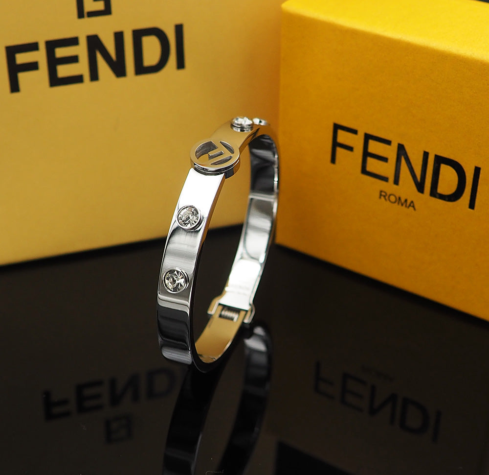 Fendi Is Crystals 18K Gold Bracelet