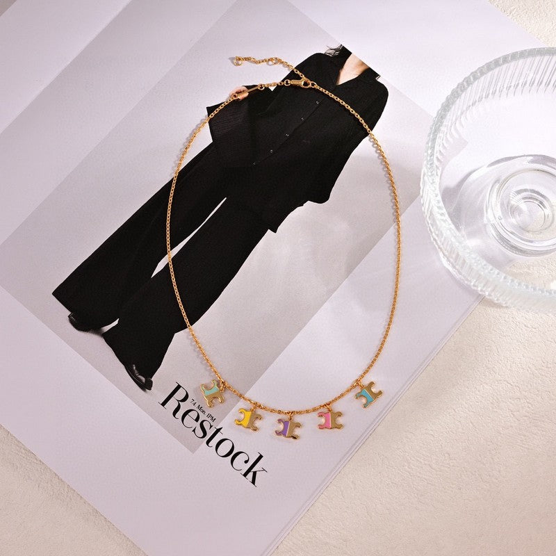 Celine Teen Charms 18K Gold Necklace