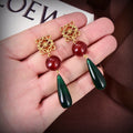 LOEWE Anagram Color Crystals 18K Gold Earrings