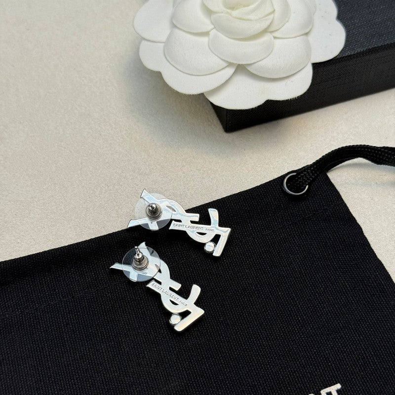 YSL Gold Diamond 18K Gold Earrings