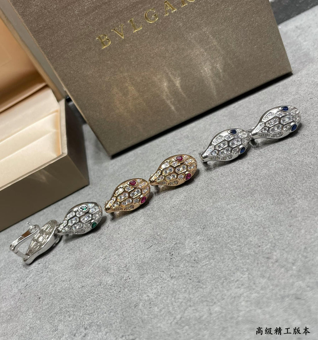 Bvlgari Serpenti 18K Gold Earrings