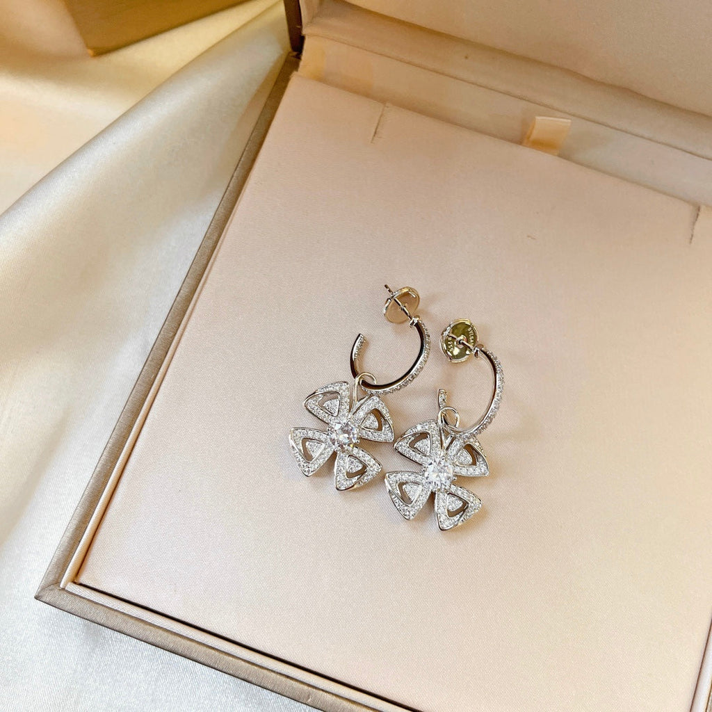 Bvlgari Fiorever 18K Gold Earrings