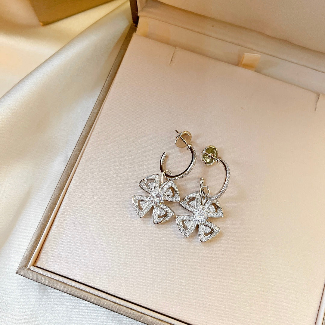 Bvlgari Fiorever 18K Gold Earrings