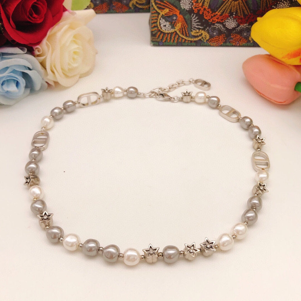 Dior Pearls And Stars 18K Gold Necklace