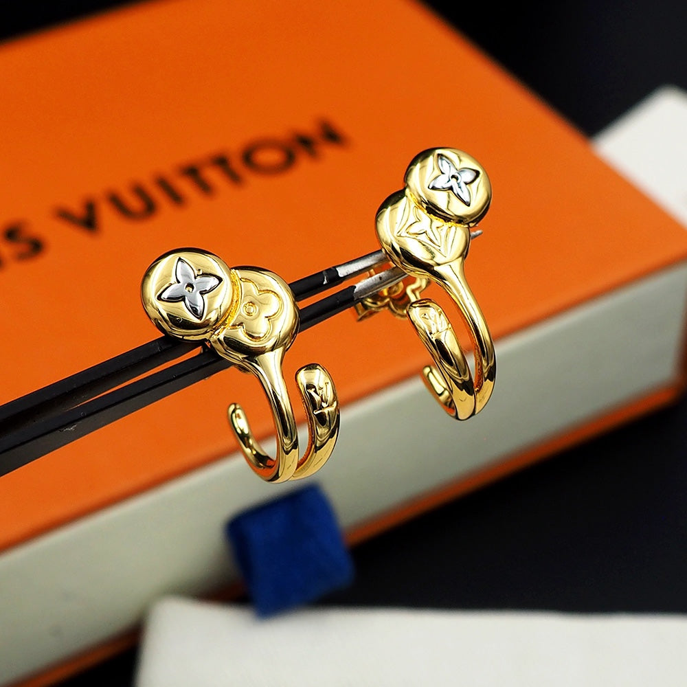 Louis Vuitton Symphony 18K Gold Earrings