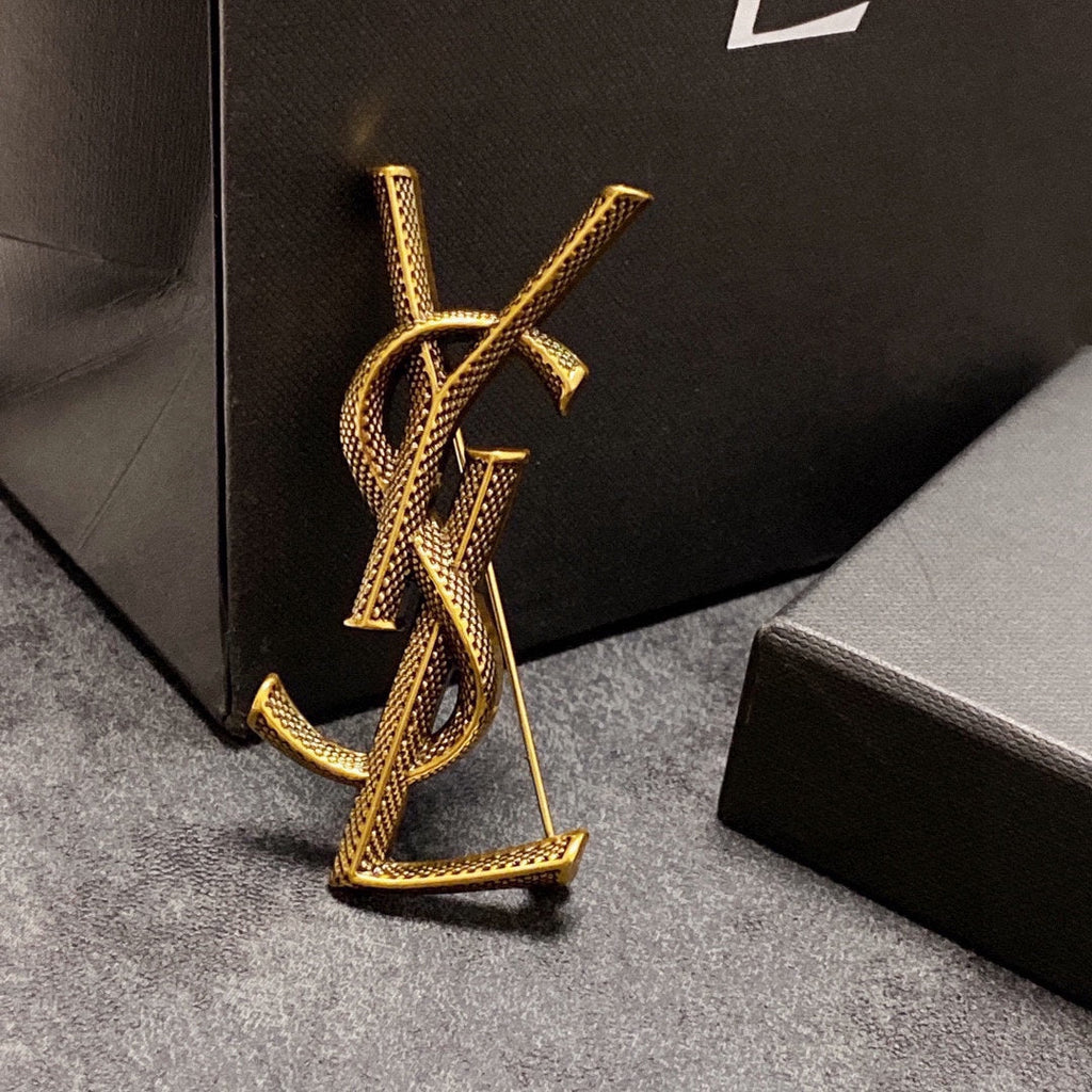 YSL Classic 18K Gold Brooch