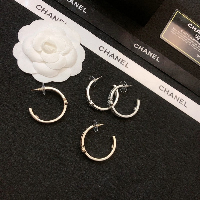 Chanel Circle 18K Gold Earrings