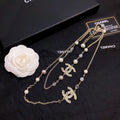 Chanel Long Pearl 18K Gold Necklace