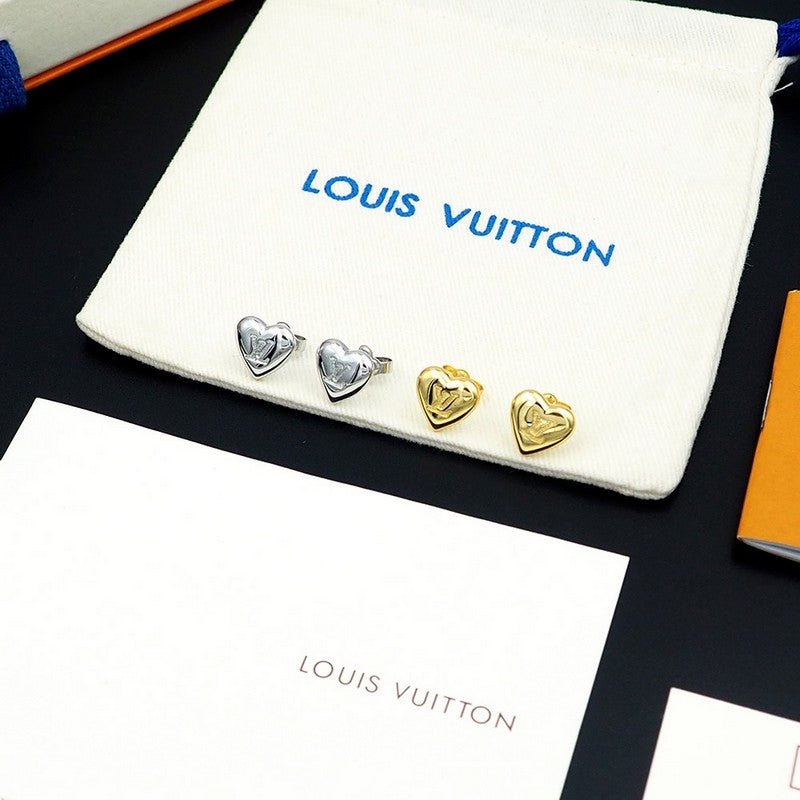 Louis Vuitton Heart 18K Gold Earrings