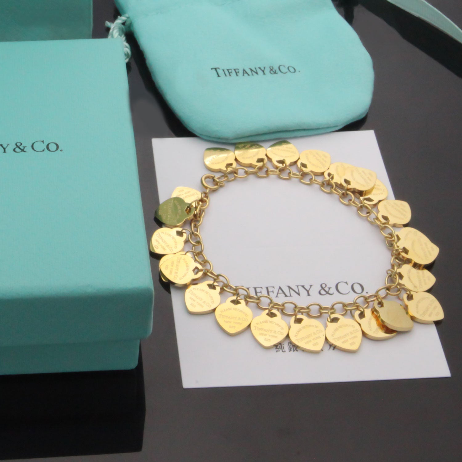Tiffany Heart Tag 18K Gold Bracelet