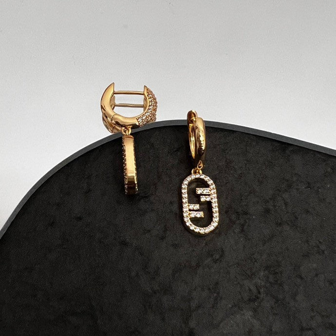 Fendi OLock 18K Gold Earrings