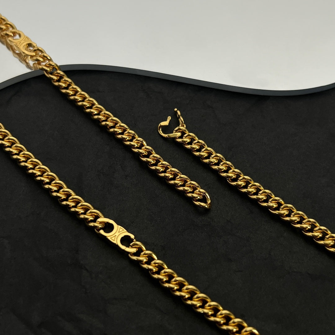 Celine Gourmette Chain 18K Gold Necklace