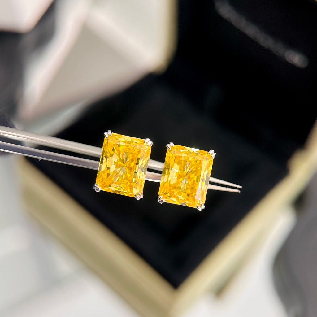 Tiffany Yellow Crystal 18K Gold Earrings