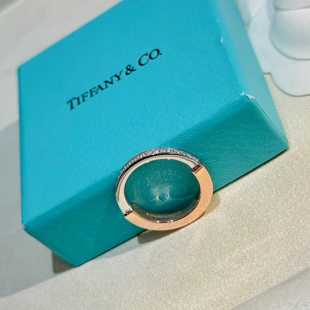Tiffany Lock Diamond 18K Rose Gold Ring