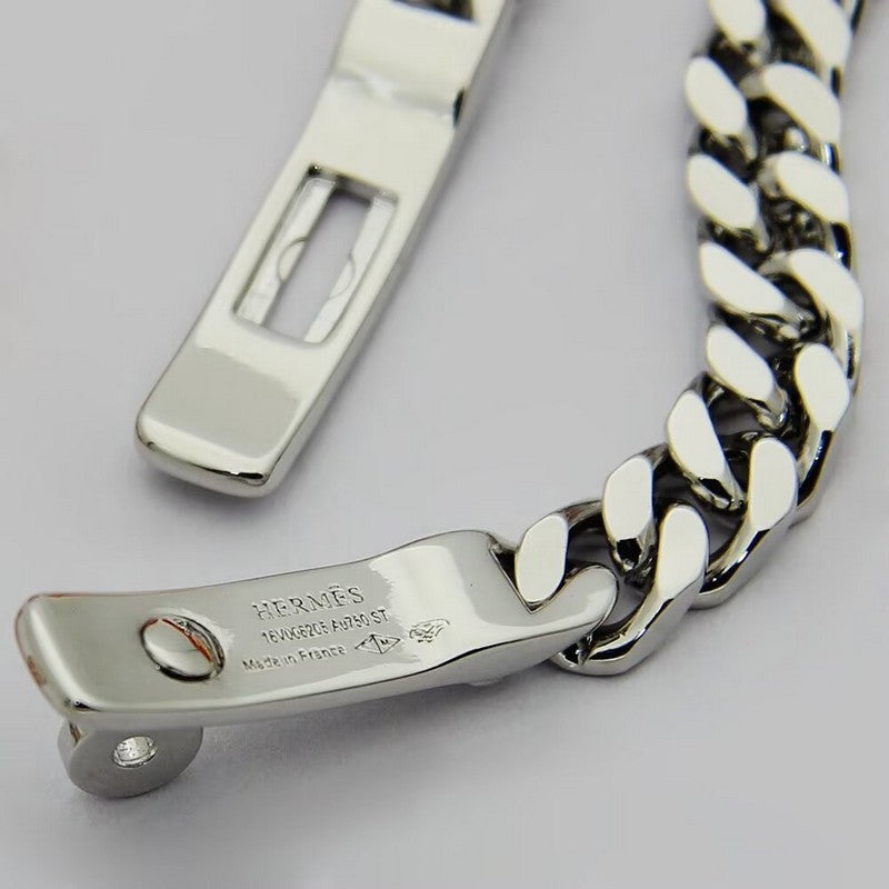 Hermes Kelly Chain 18K Gold Bracelet
