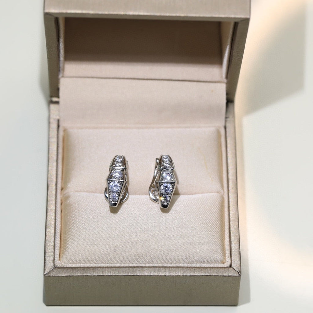 Bvlgari Serpenti Diamond 18K Gold Earrings