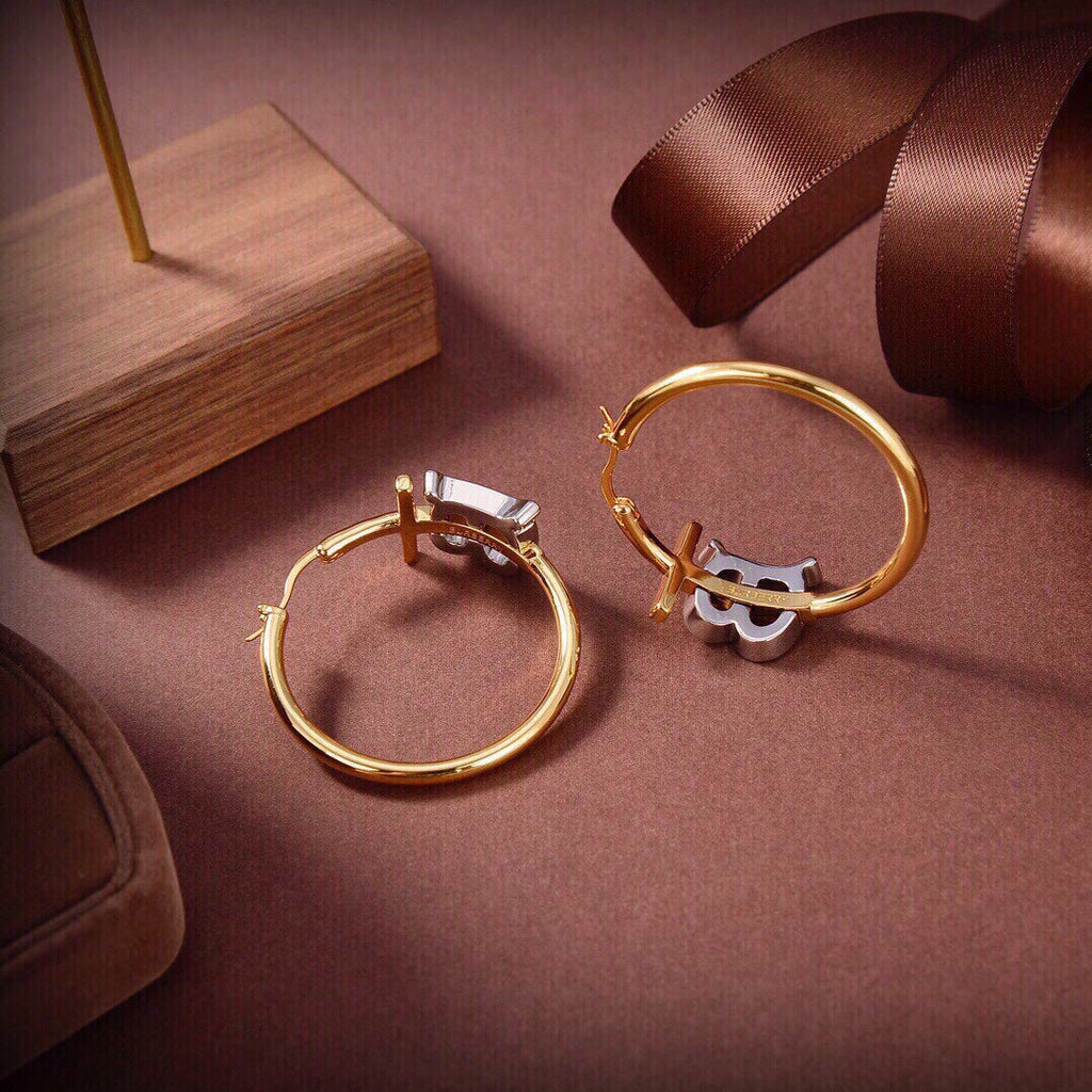 Balenciaga 18K Gold Earrings