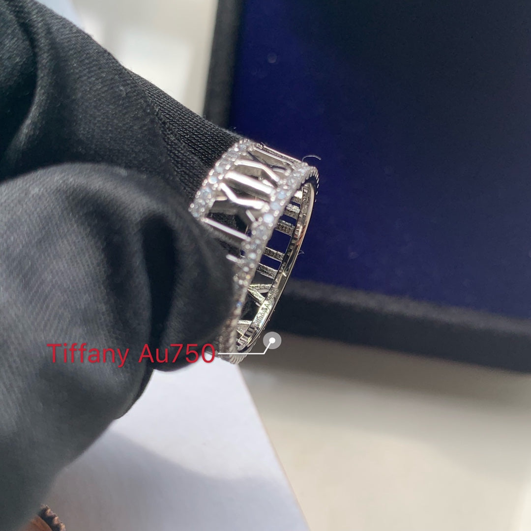 Tiffany Atlas Open Diamond 18K Gold Ring