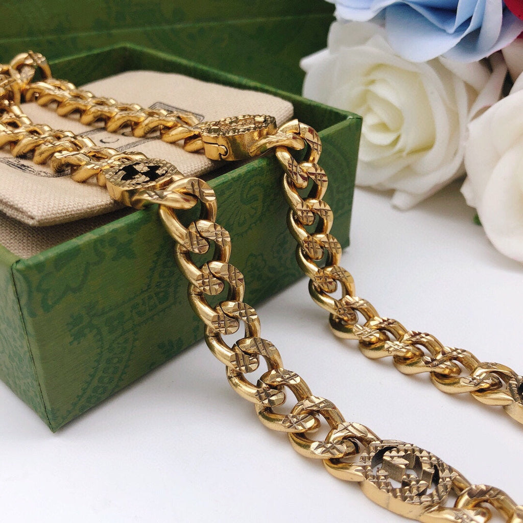 Gucci Double Chain 18K Gold Necklace