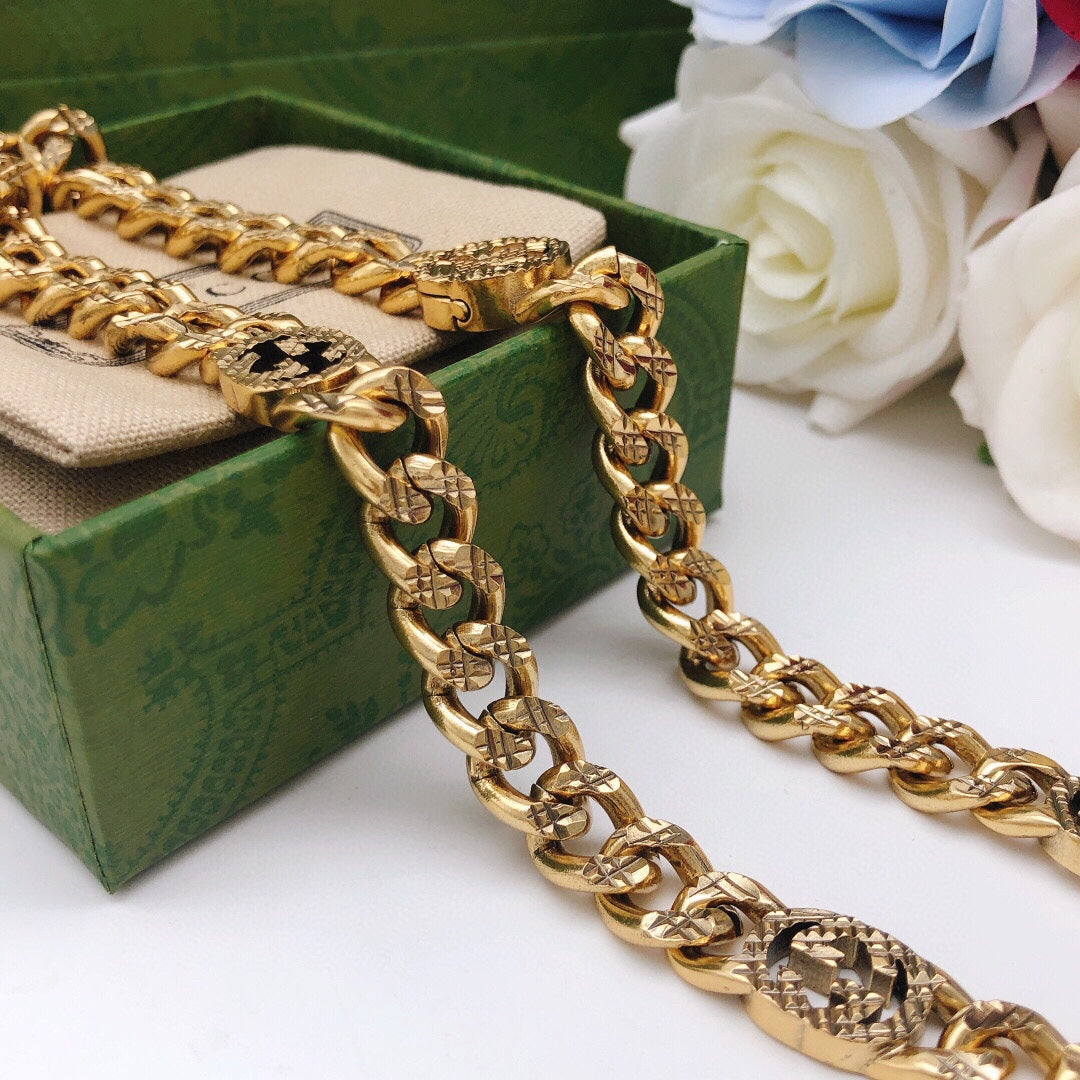 Gucci Double Chain 18K Gold Necklace