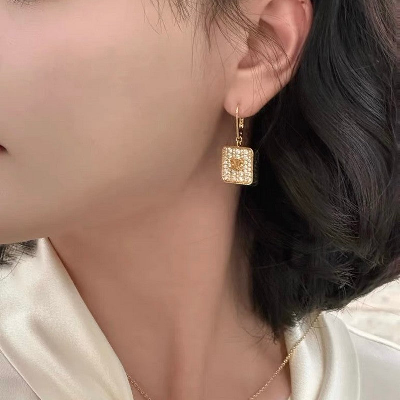 Celine Diamond 18K Gold Earrings