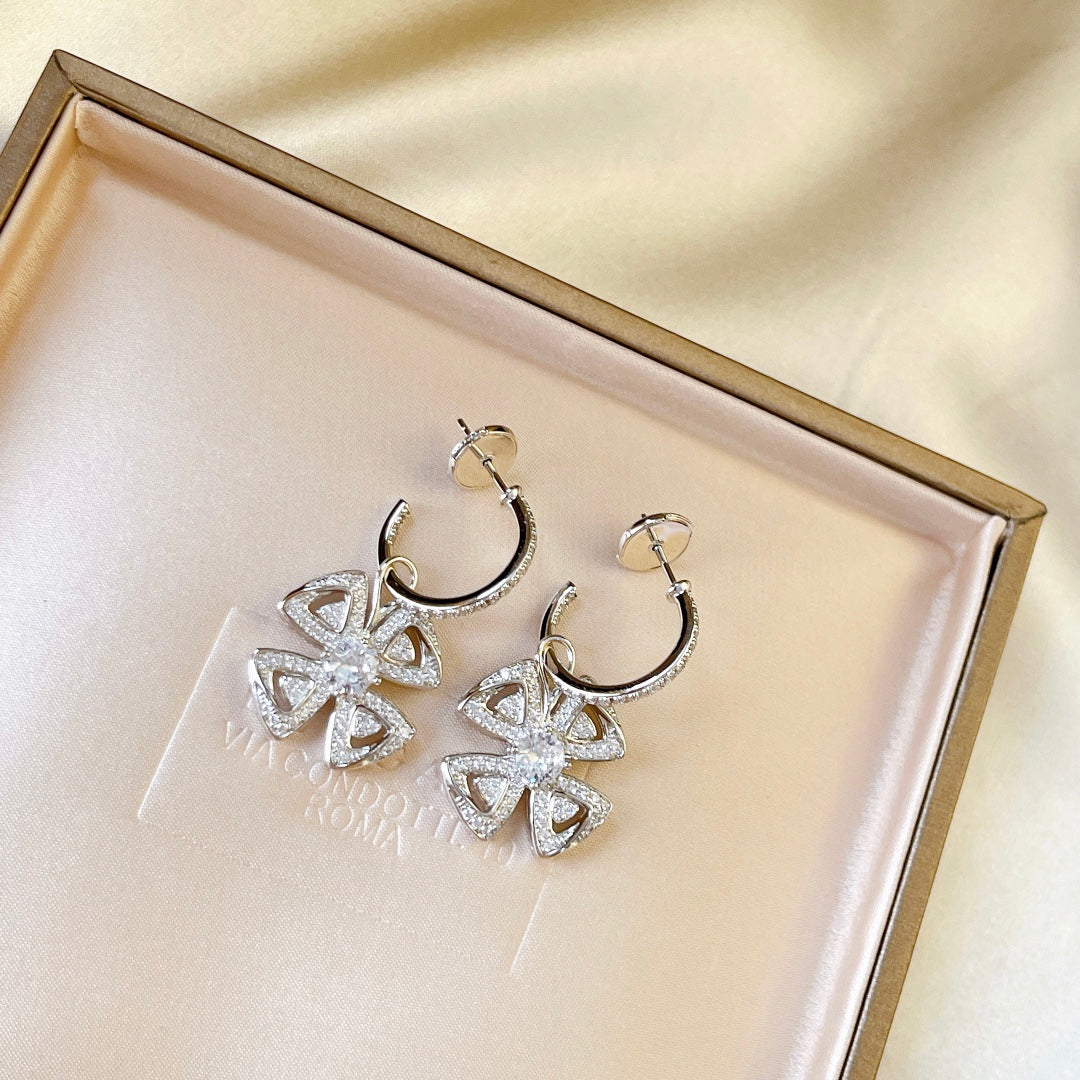 Bvlgari Fiorever 18K Gold Earrings