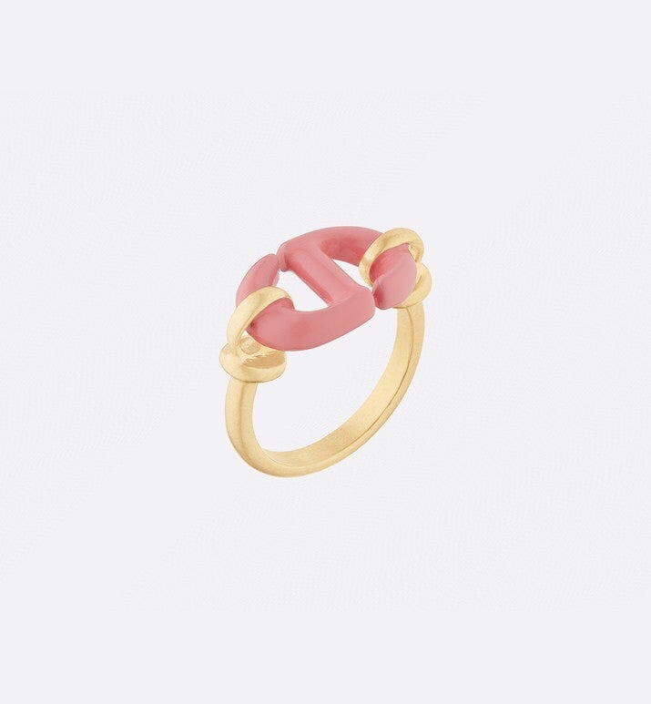 Dior Pink Heart 18K Gold Ring