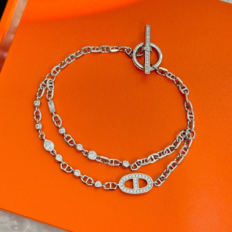 Hermes Farandole Diamond 18K Gold Bracelet