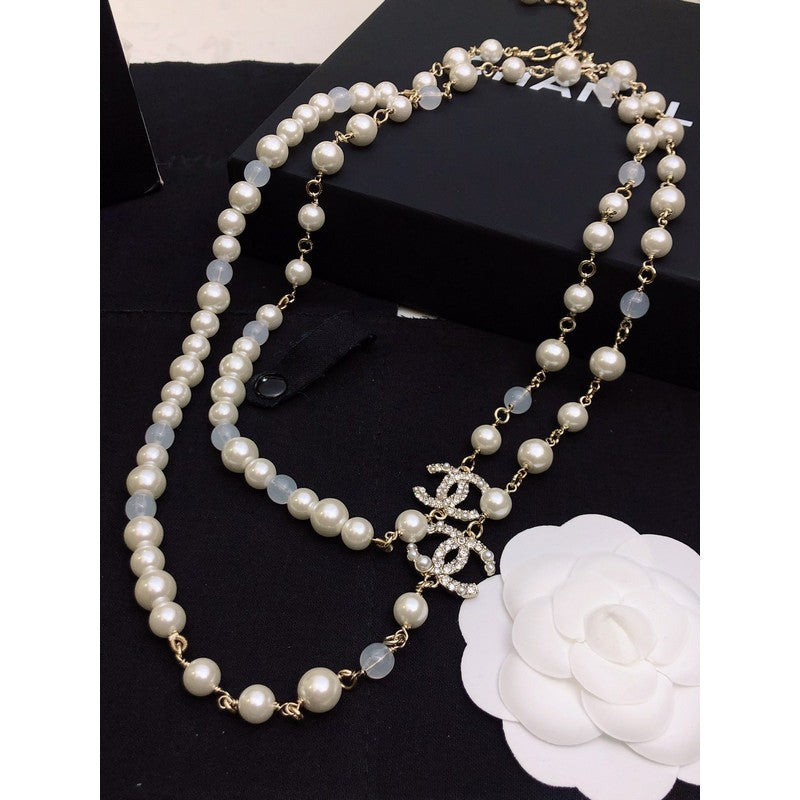 Chanel Long Pearl 18K Gold Necklace