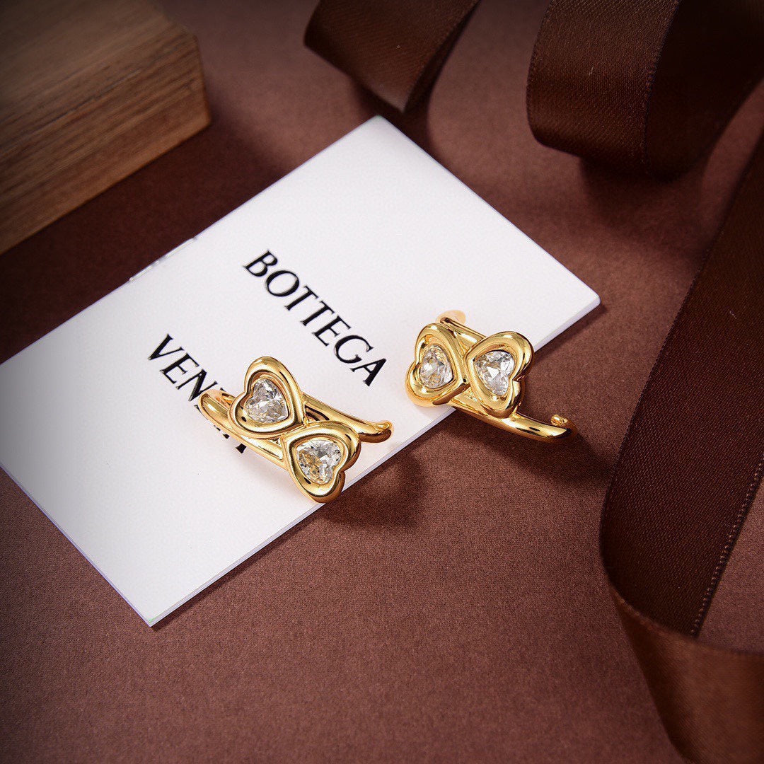 Bvlgari Crystals 18K Gold Earrings