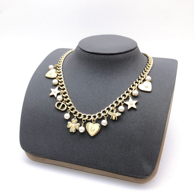 Dior Star Pearl Gold 18K Gold Necklace
