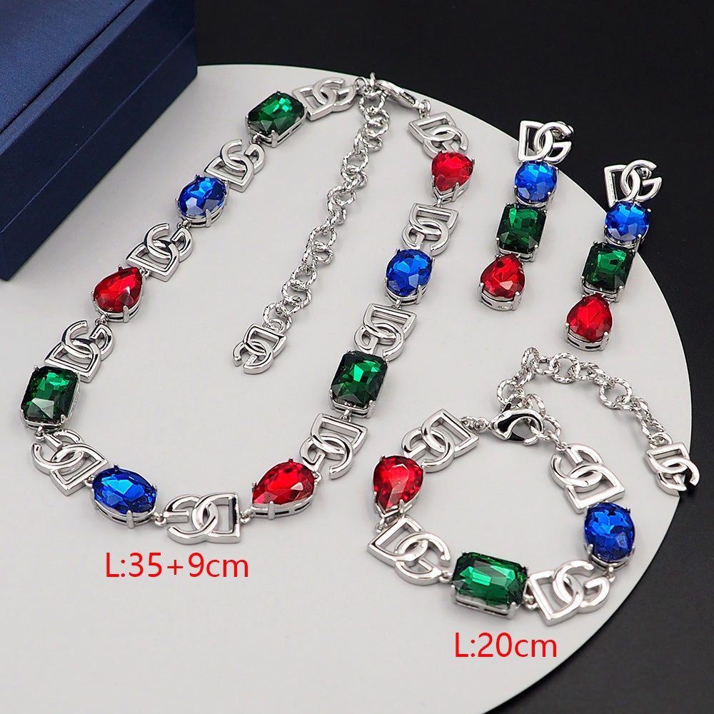 DG Crystals Choker 18K Gold Necklace