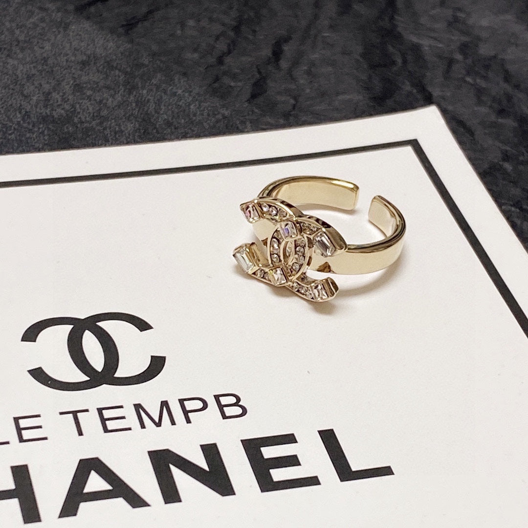 Chanel Crystals 18K Gold Ring