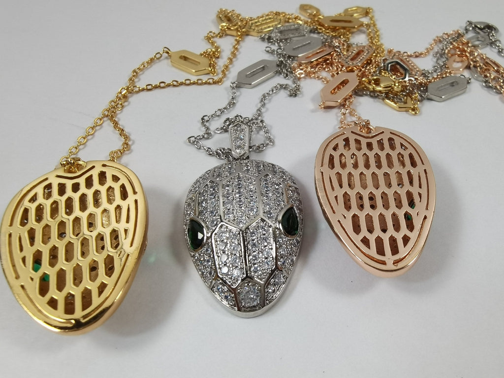 Bvlgari Serpenti Emerald 18K Gold Necklace