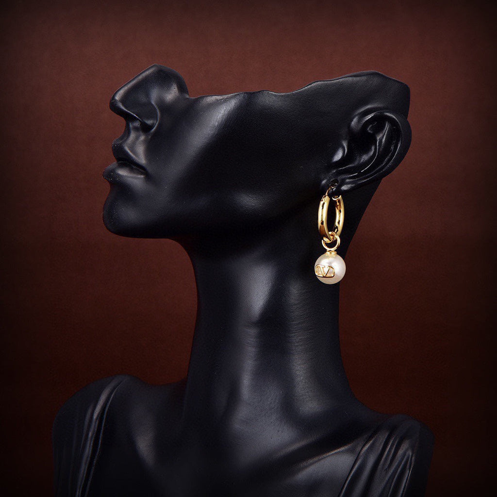 Valentino Pearl 18K Gold Earrings