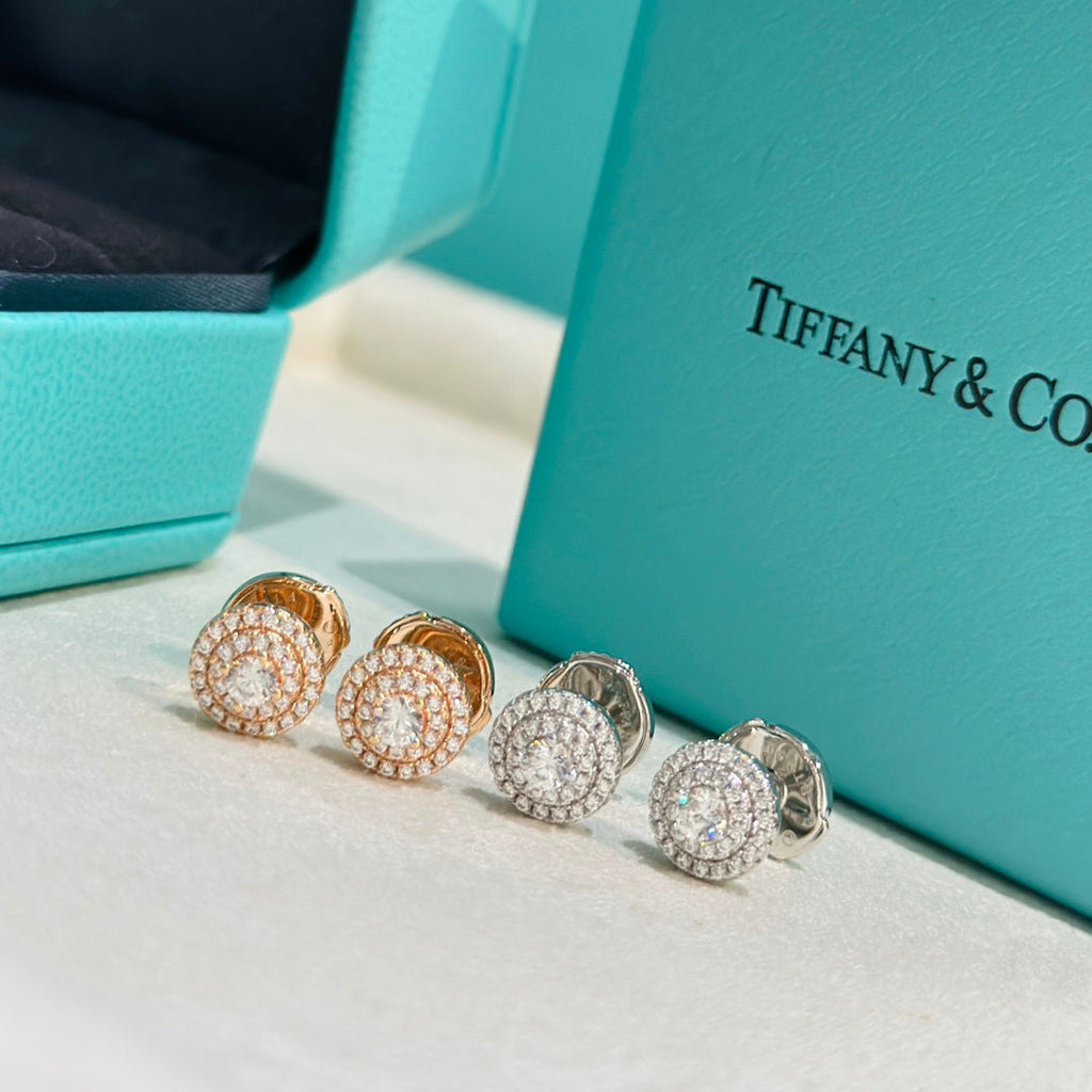 Tiffany Soleste Diamonds 18K White Gold Earrings