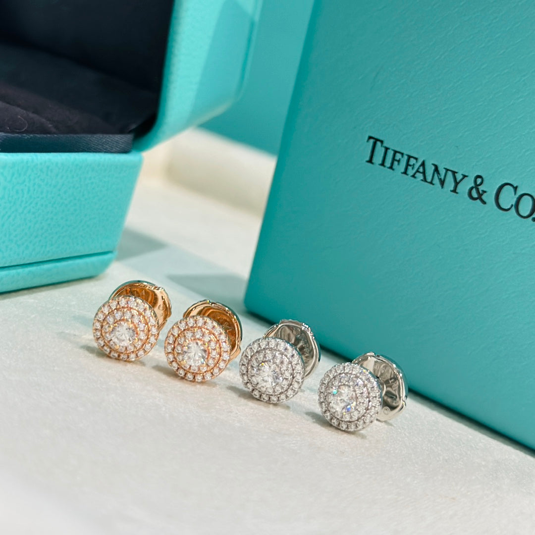 Tiffany Soleste Diamonds 18K White Gold Earrings