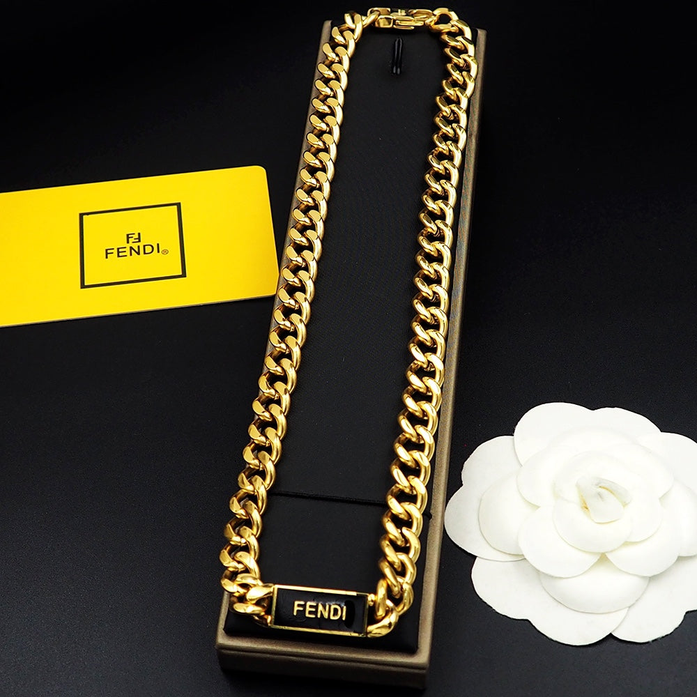 Fendi Chain 18K Gold Necklace