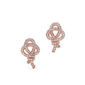 Tiffany Keys Woven Diamond 18K Gold Earrings