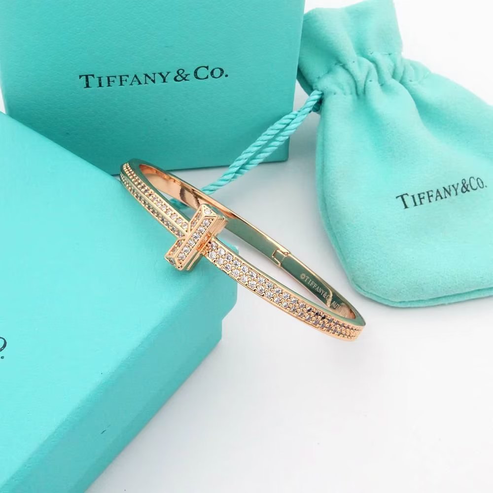 T1 Wide Diamond Bangle 18K Gold Bracelet