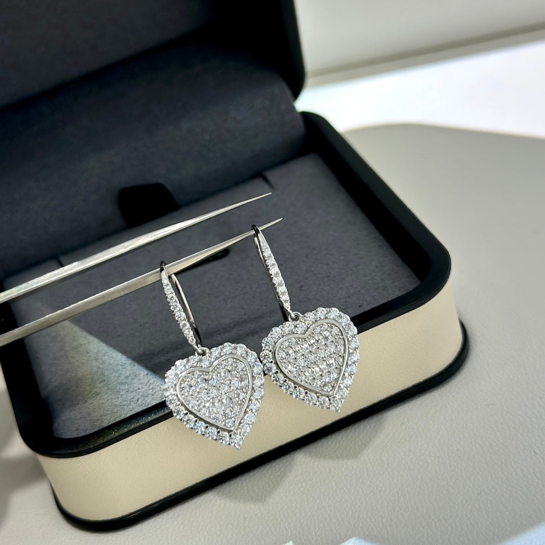 Tiffany Heart Diamonds 18K Gold Earrings